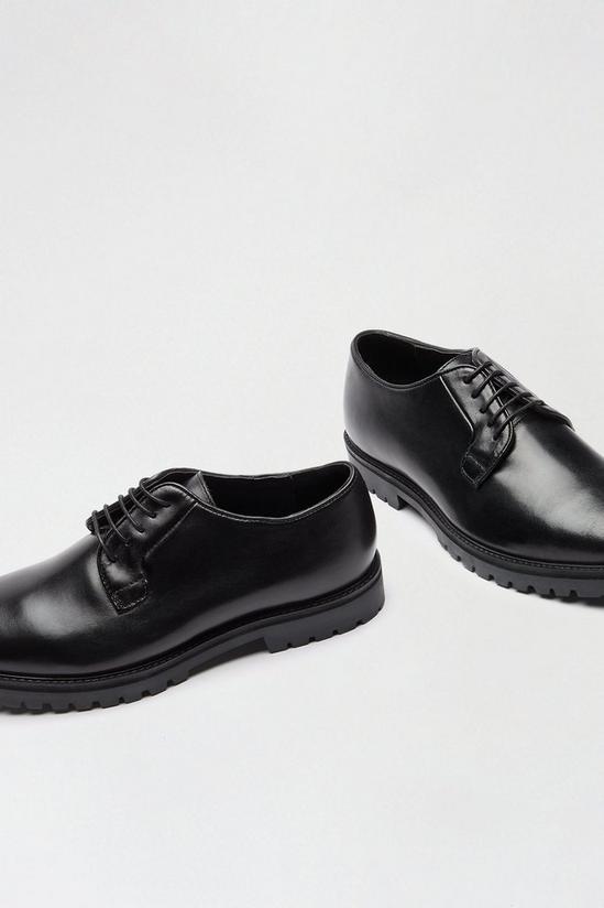 Burton Black Derby Shoes In Premium Leather 3