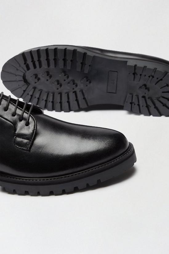 Burton Black Derby Shoes In Premium Leather 4