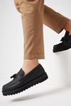 Burton Black Tassel Loafers With Chunky Sole thumbnail 3