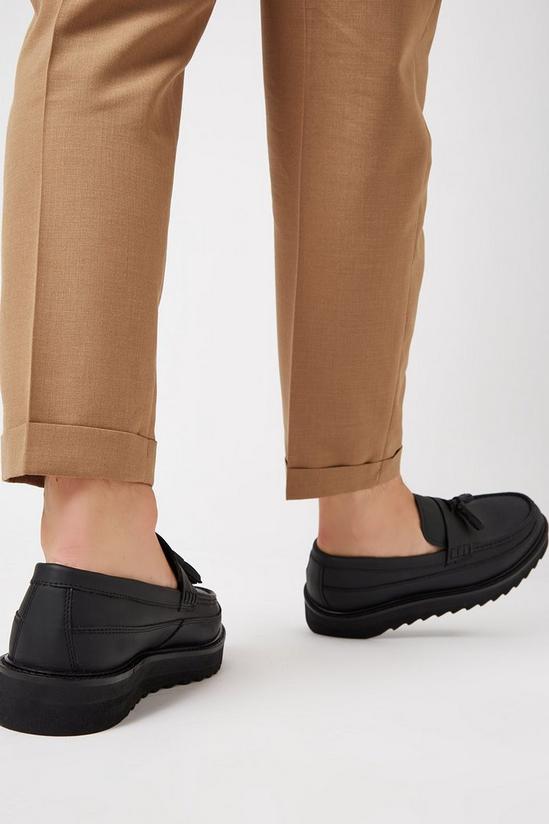 Burton Black Tassel Loafers With Chunky Sole 4