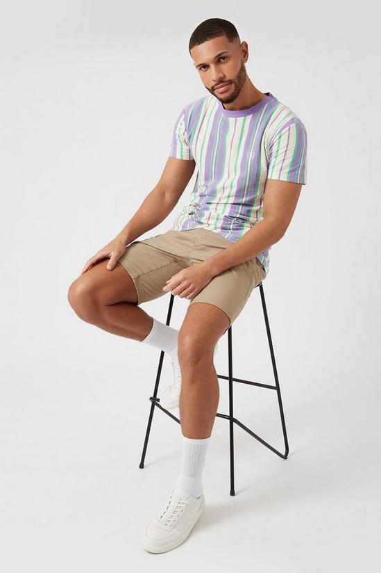 Burton Purple Vertical Striped T-shirt 2