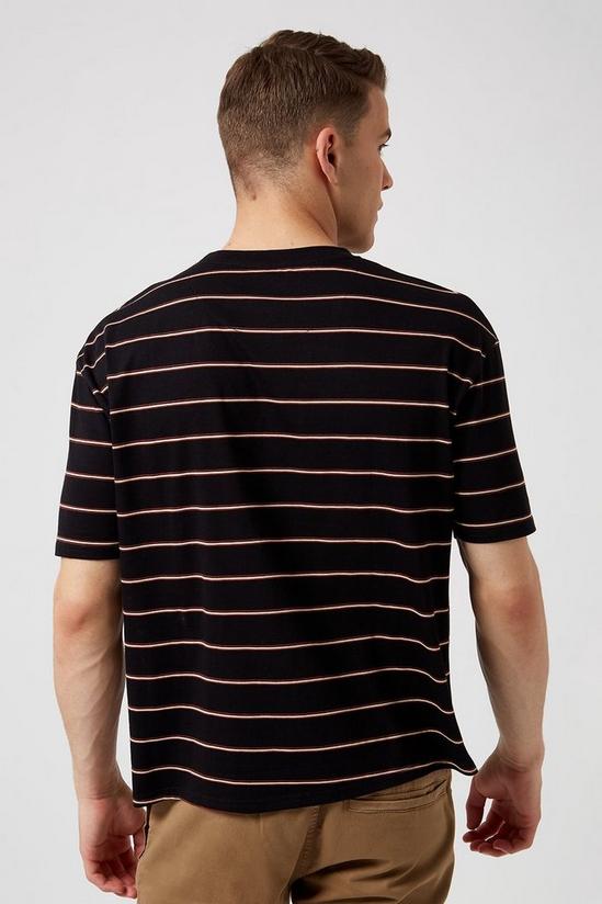 Burton Black Oversized Horizontal Striped T-shirt 3