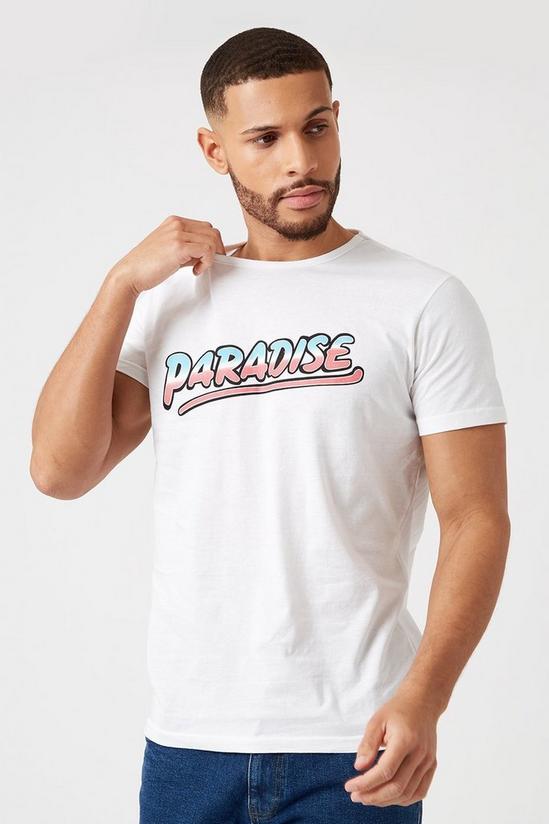 Burton White Paradise Graphic T-shirt 1