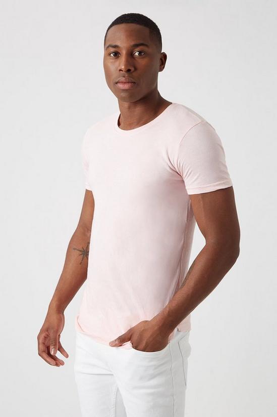 Burton Pink Marl Burnout Longline T-shirt 1