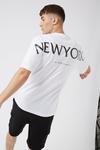 Burton White New York Front And Back Graphic T-shirt thumbnail 3