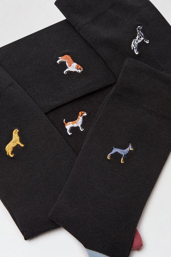 Burton 5 Pack Dog Embroidery Socks 3