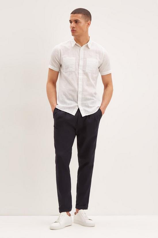 Burton Regular Fit Linen Look Twin Pocket Shirt 2