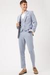 Burton Blue Basketweave Slim Fit Suit Jacket thumbnail 2