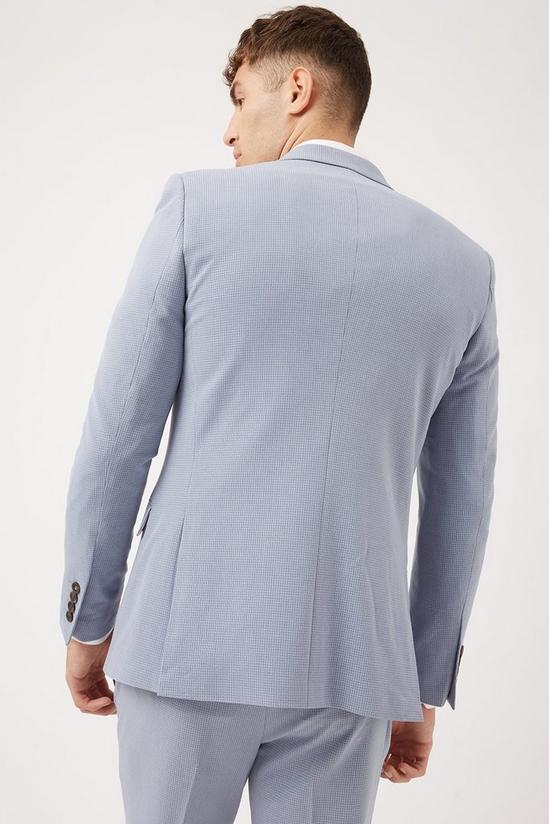 Burton Blue Basketweave Slim Fit Suit Jacket 3