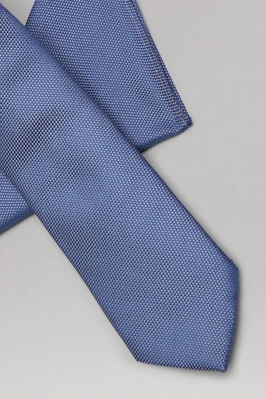 Burton Blue Texture Tie And Pocket Square Set 3