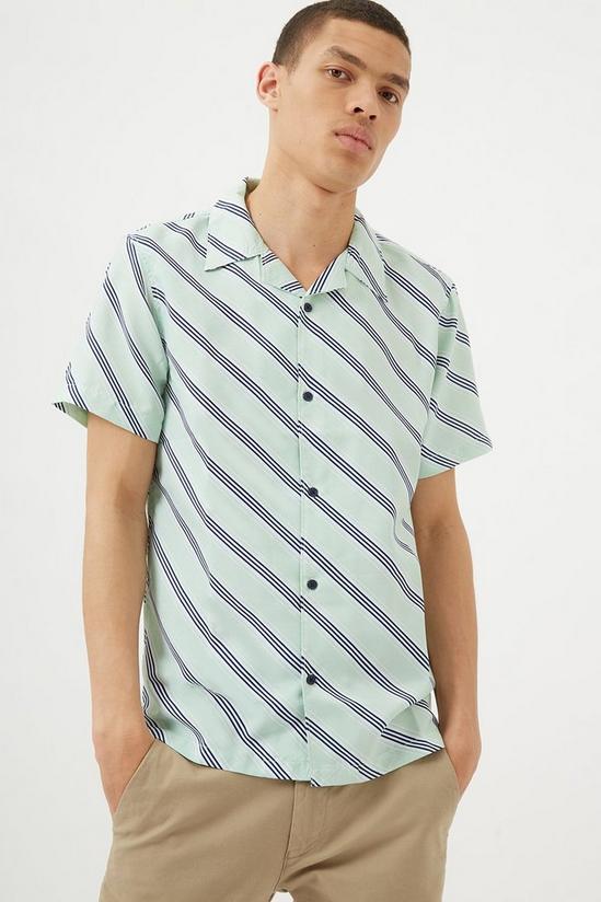 Burton Green Diagonal Stripe Shirt 1