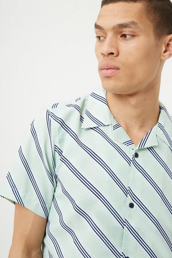 Burton Green Diagonal Stripe Shirt 4