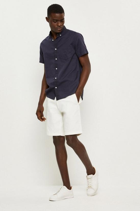 Burton Regular Fit Short Sleeve Linen Blend Shirt 2