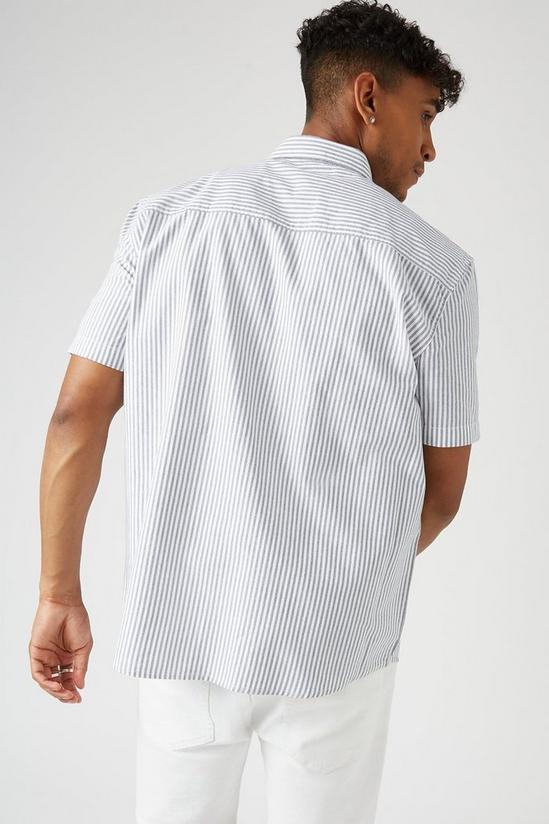 Burton Relaxed Fit Short Sleeve Striped Oxford 3