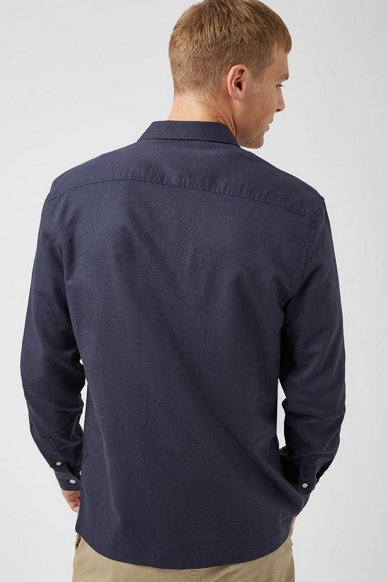 Burton Long Sleeve Twin Pocket Linen Shirt 3