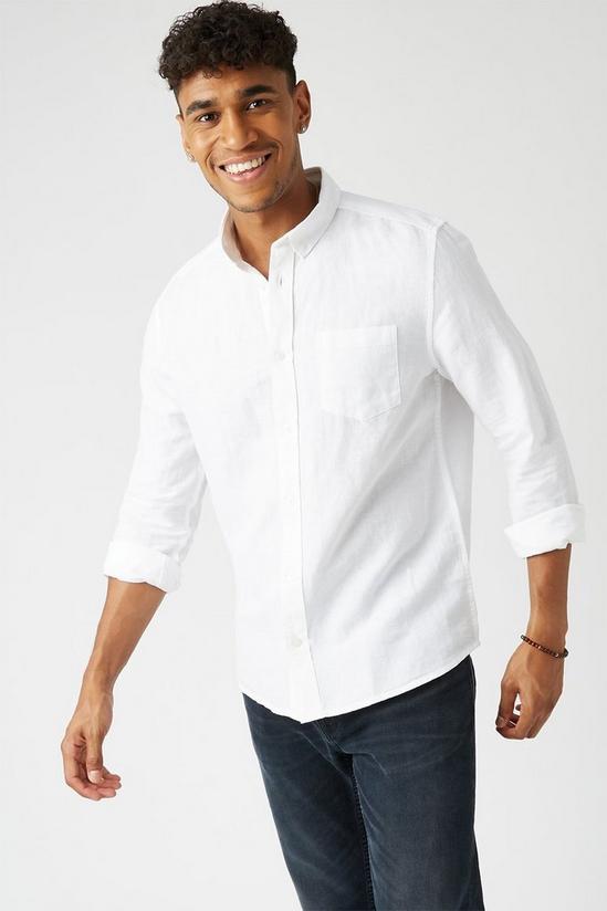 Burton Long Sleeve Linen Shirt 1