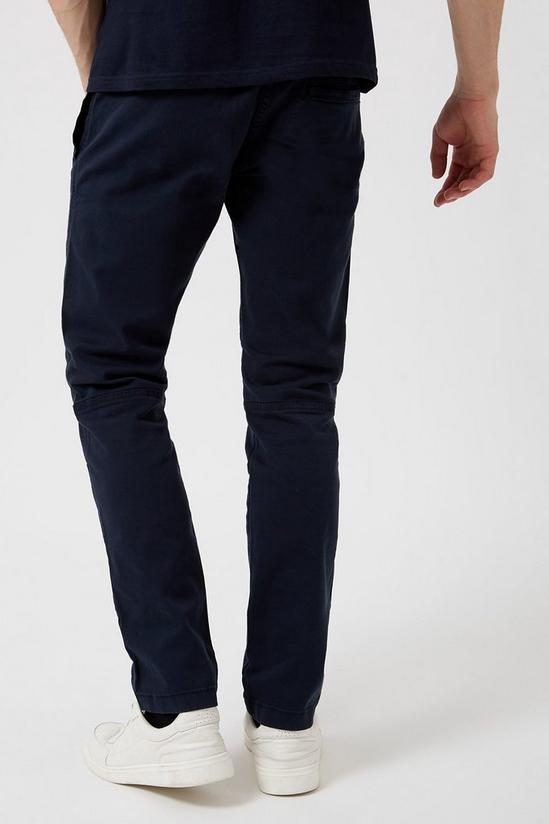 Burton Navy Chino Drawstring Trousers 3