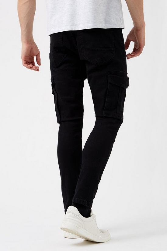 Burton Skinny Black Cargo Jeans 3
