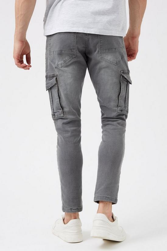 Burton Charcoal Cargo Jeans 3