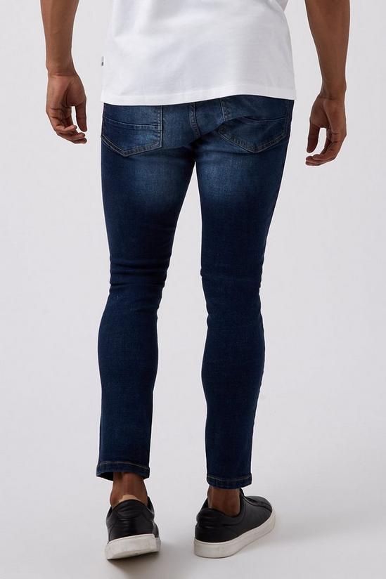 Burton Super Skinny Mid Blue Splatter Jeans 3