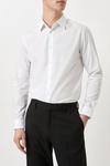 Burton White Slim Fit Long Sleeve Easy Iron Shirt thumbnail 1