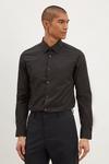 Burton Black Slim Fit Long Sleeve Easy Iron Shirt thumbnail 1