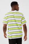 Burton White And Yellow Horizontal Stripe T- Shirt thumbnail 3