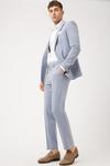 Burton Blue Basketweave Slim Fit Suit Trouser thumbnail 1
