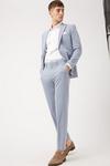 Burton Blue Basketweave Slim Fit Suit Trouser thumbnail 2