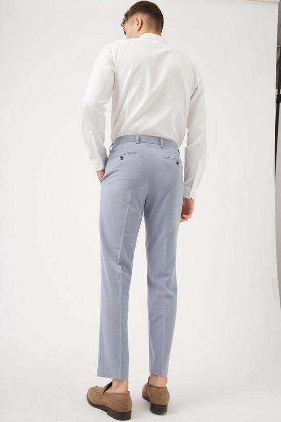 Burton Blue Basketweave Slim Fit Suit Trouser 3