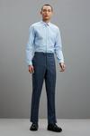 Burton Slim Fit Blue Fine Multi Check Suit Trousers thumbnail 1