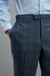 Burton Slim Fit Blue Fine Multi Check Suit Trousers thumbnail 4