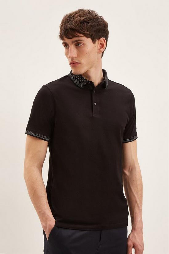 Burton Jacquard Collar Polo Shirt 1