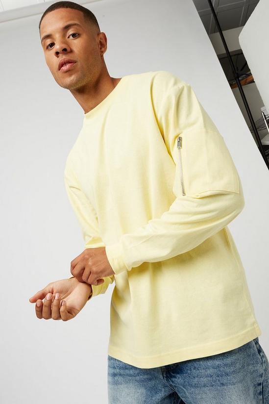 Burton Relaxed Fit Long Sleeved Zip Arm Pocket T-shirt 4