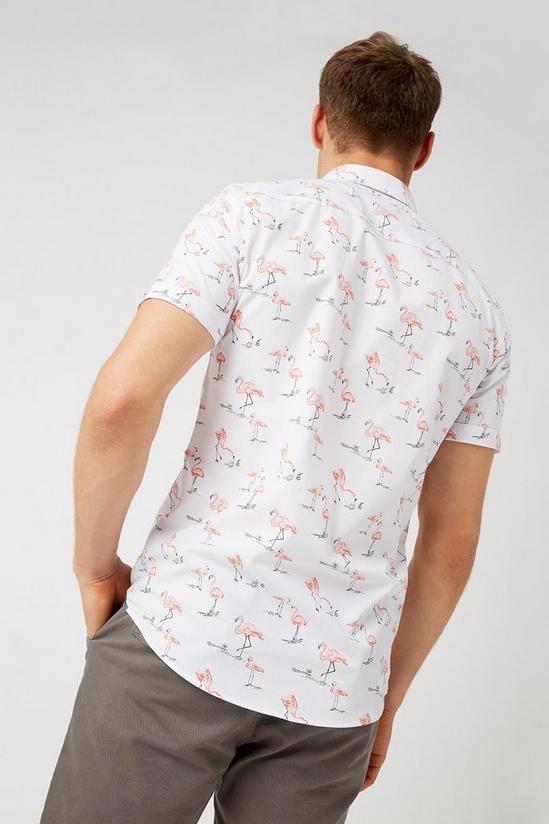 Burton White Flamingo Print Shirt 3