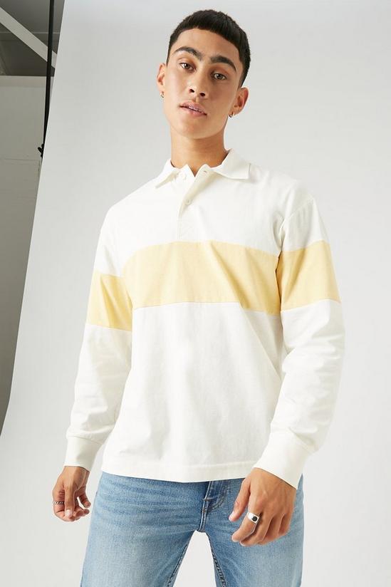 Burton Relaxed Fit Cut And Sew Rugby Shirt 1