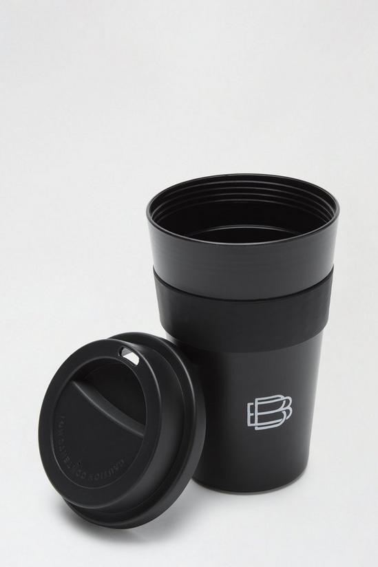 Burton Black Embossed Coffee Mug 3