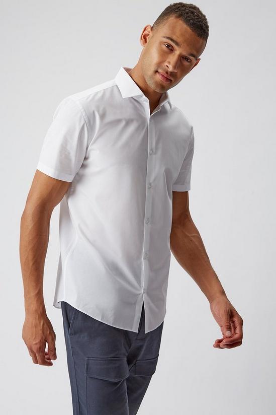 Burton Short Sleeve White Tailored Fit Shirt 1