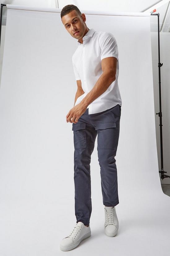 Burton Short Sleeve White Tailored Fit Shirt 2