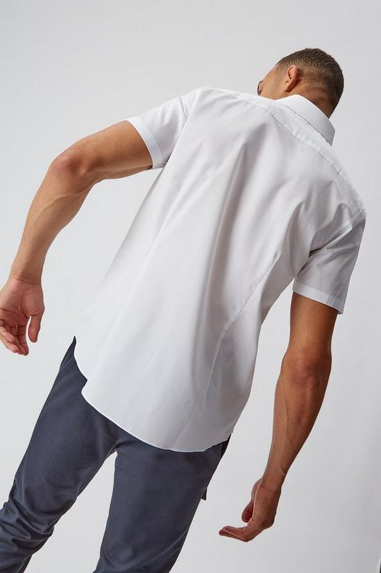 Burton Short Sleeve White Tailored Fit Shirt 3