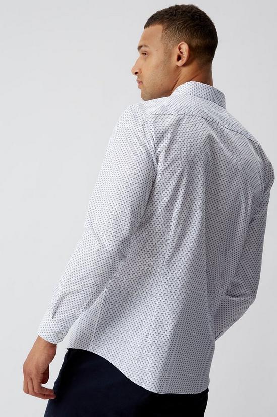 Burton Tailored Fit White Geo Shirt 3