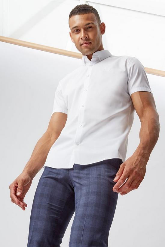Burton Short Sleeve Slim White Shirt 1