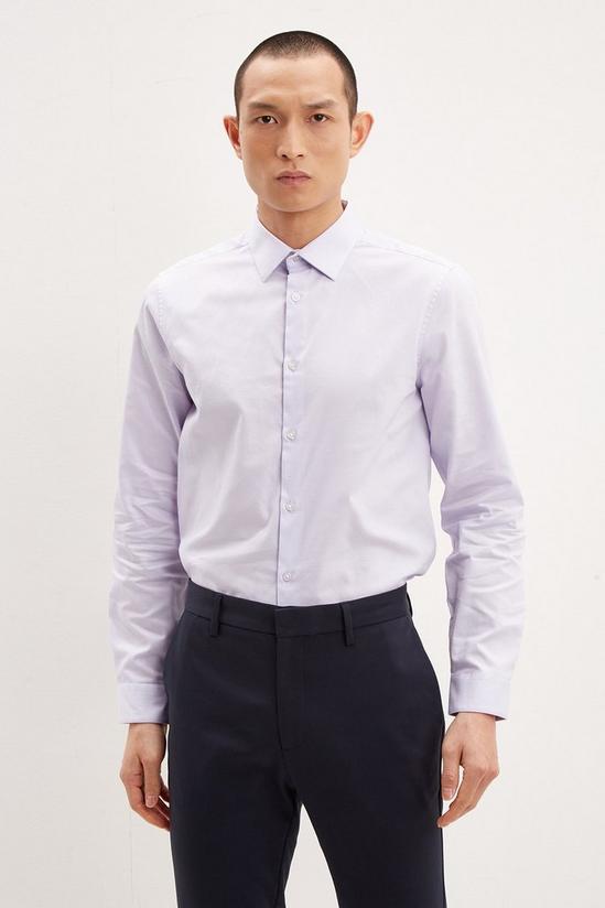Burton Lilac Slim Fit Textured Shirt 1