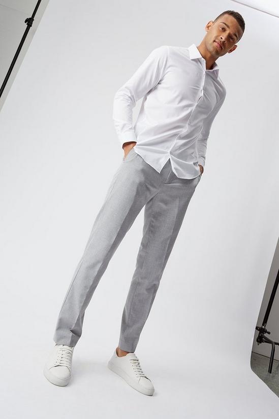 Burton Slim Fit White Textured Shirt 2