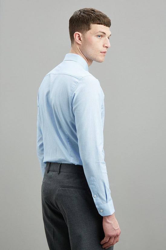 Burton Blue Textured Slim Fit Shirt 3