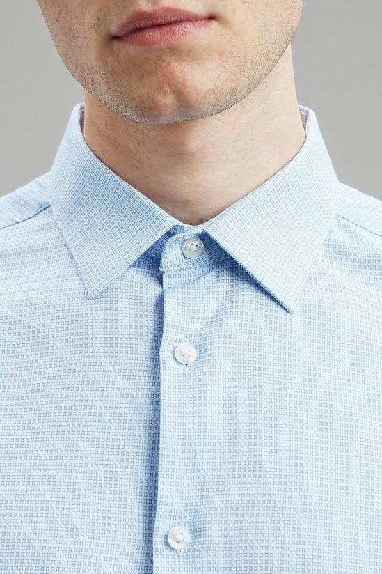 Burton Blue Textured Slim Fit Shirt 4