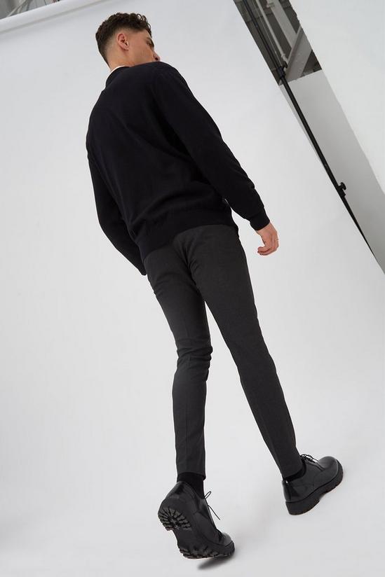 Burton Skinny Fit Charcoal Smart Trousers 3