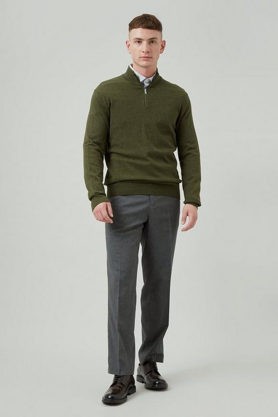 Burton Regular Fit Grey Smart Trousers 1