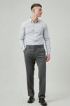 Burton Regular Fit Grey Smart Trousers thumbnail 2