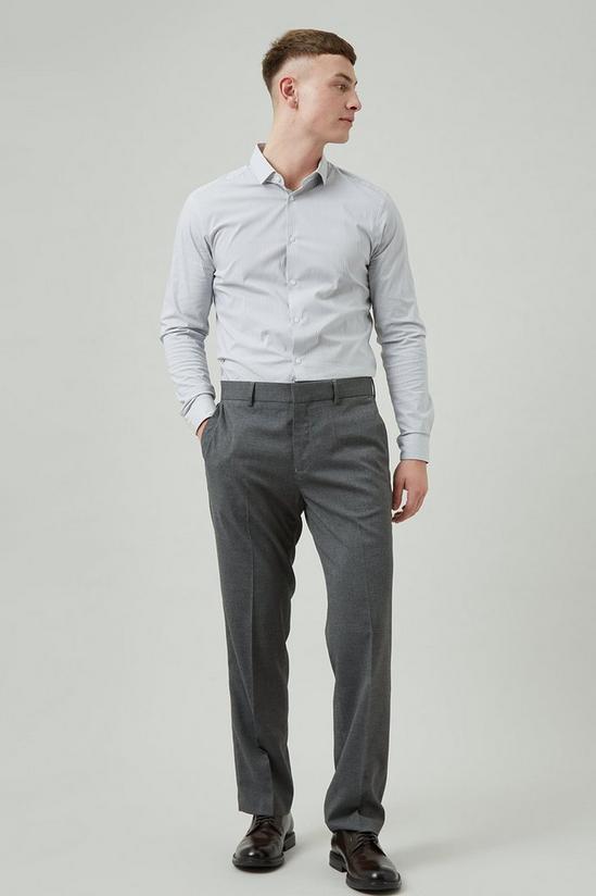 Burton Regular Fit Grey Smart Trousers 2